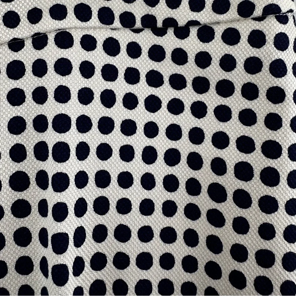 Navy Blue Polka Dot Dress Pants‎ Anne Klein Women's Size 10 White Office Casual - Picture 12 of 16